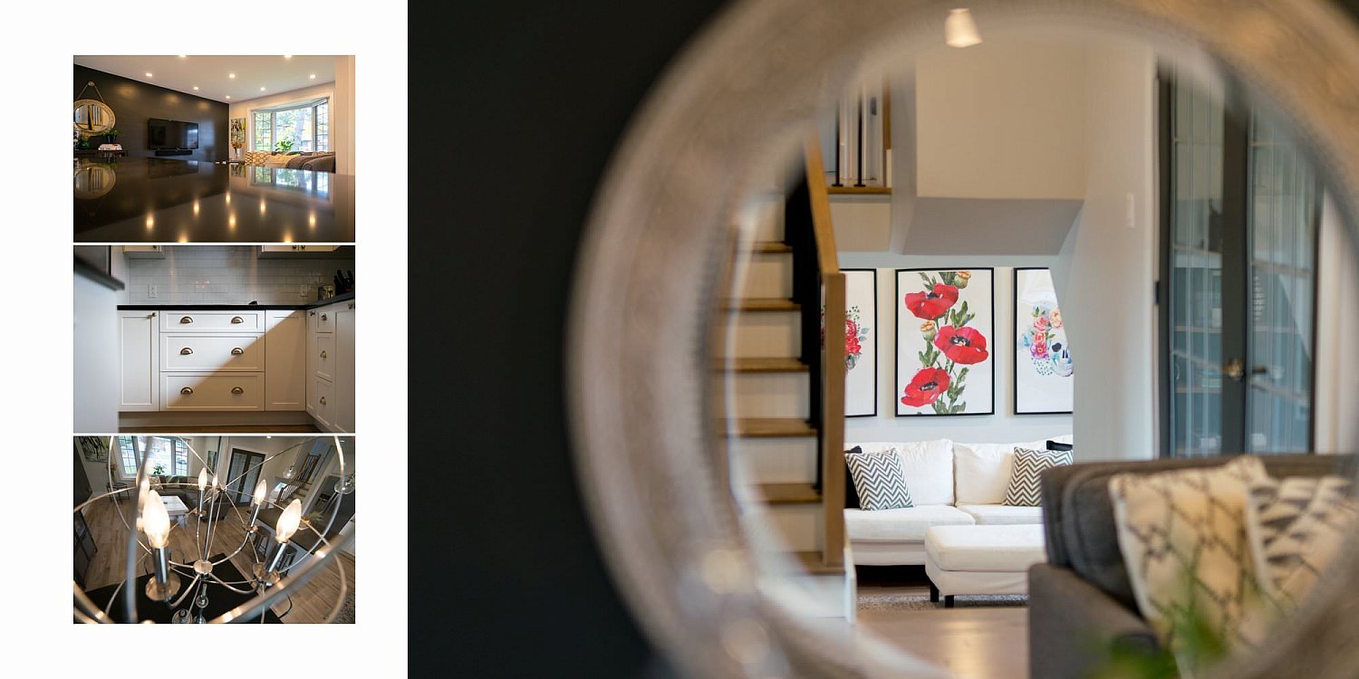 Détails de cuisine et salon - photographie immobilière de prestige